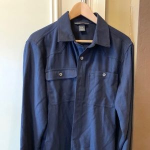 Outdoor Research Feedback Naval Blue Flannel Shirt Mens Medium